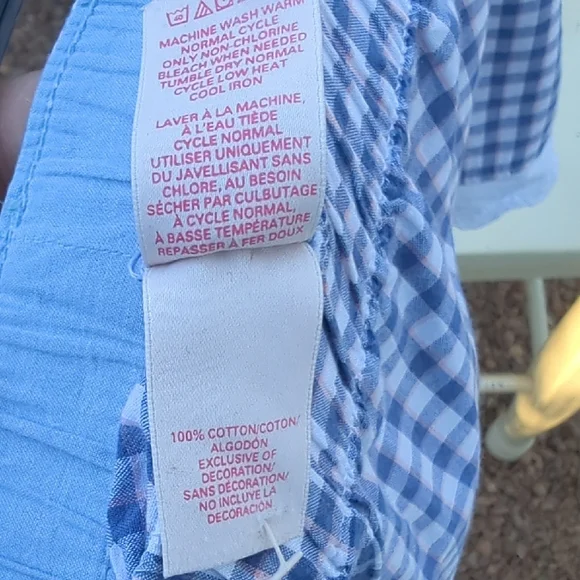 💙 Y2K Victoria's Secret Gingham Pajama Shorts with Eyelet Lace Trim - Picture 6 of 6